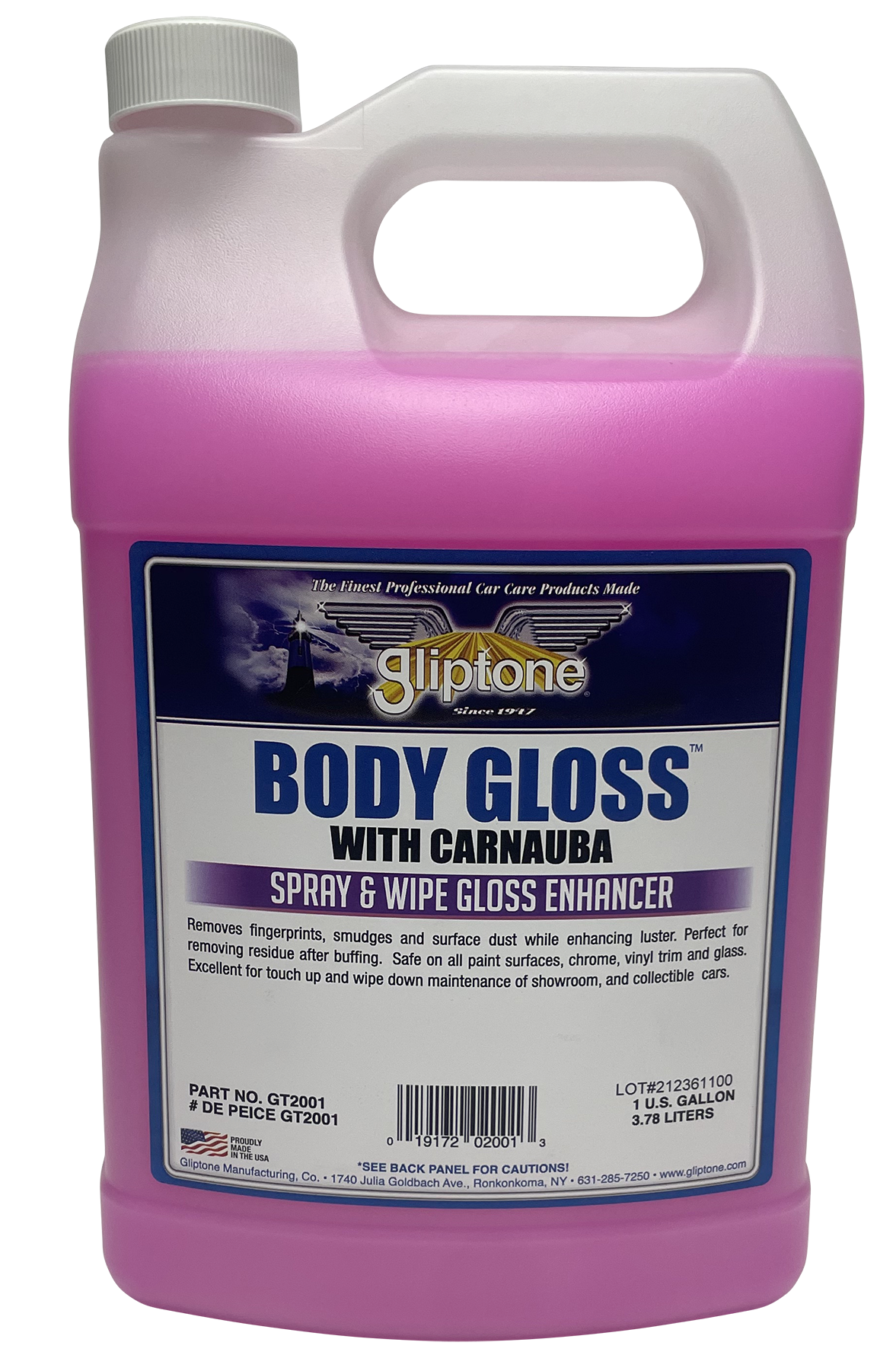 Body Gloss, Pink Detailer w/Carnauba 1 gal