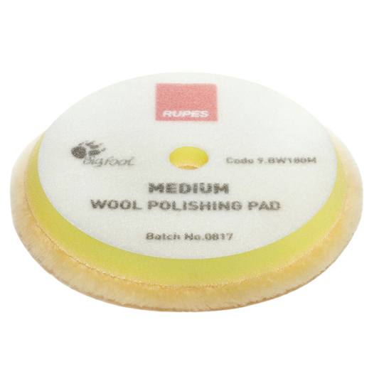 Rupes Medium DA Wool Pads (Yellow) 150/170mm