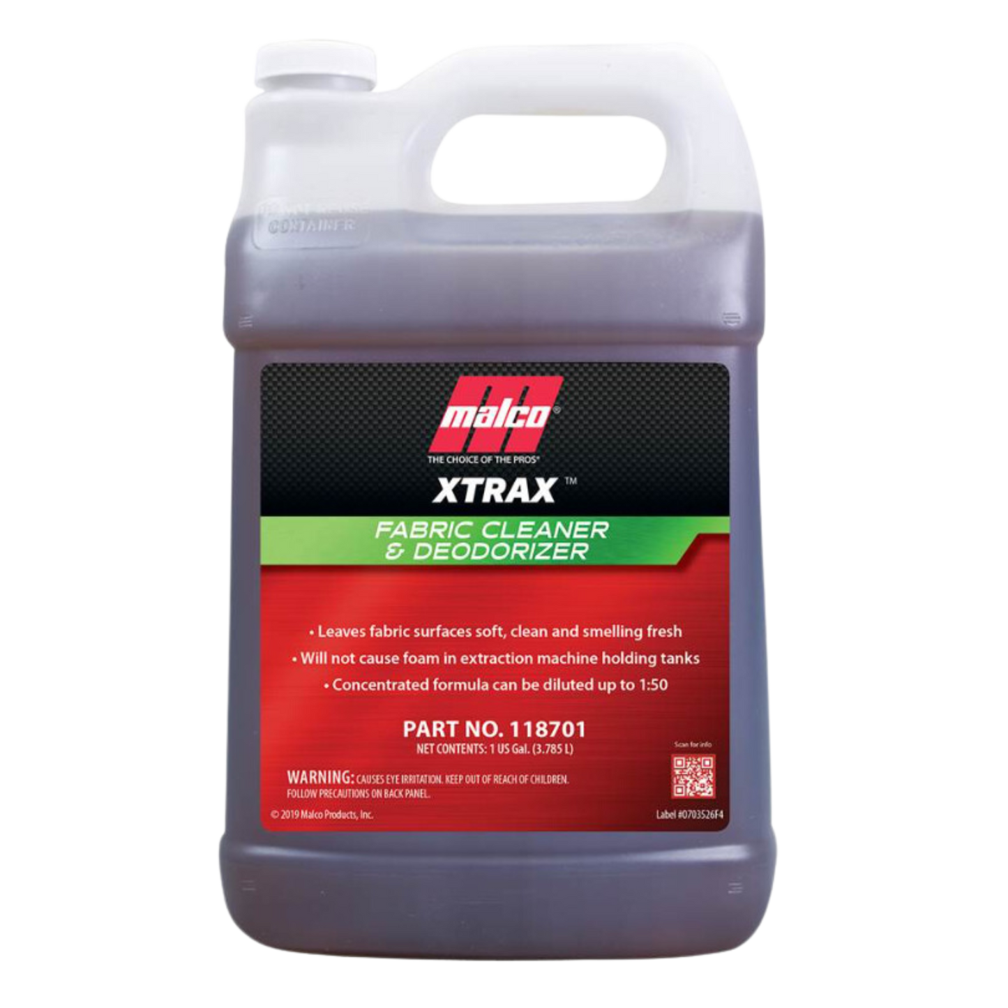 XTRAX Liquid Fabric Cleaner and Deodorizer 1 gal